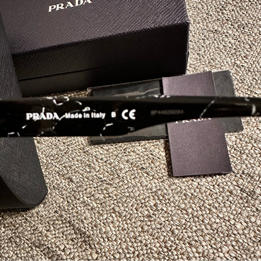 NWT Authentic Prada Eyeglasses VPR01Y 09V-1O1 Black Full Rim Frames 53MM RX-ABLE - Picture 4 of 7